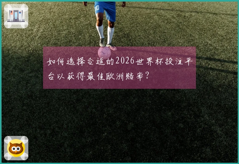 如何选择合适的2026世界杯投注平台以获得最佳欧洲赔率？